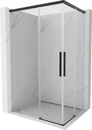 Mexen Rox Дуо плъзгаща душ кабина 80 x 75 см, прозрачна, черна - 8C2D-080-075-70-00