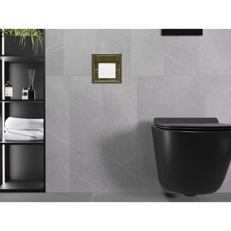 Mexen X-Wall-P държач за тоалетна хартия, златен четкан - 1953