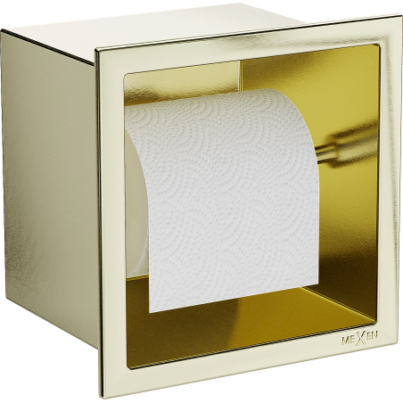 Mexen X-Wall-P държач за тоалетна хартия, златен четкан - 1953