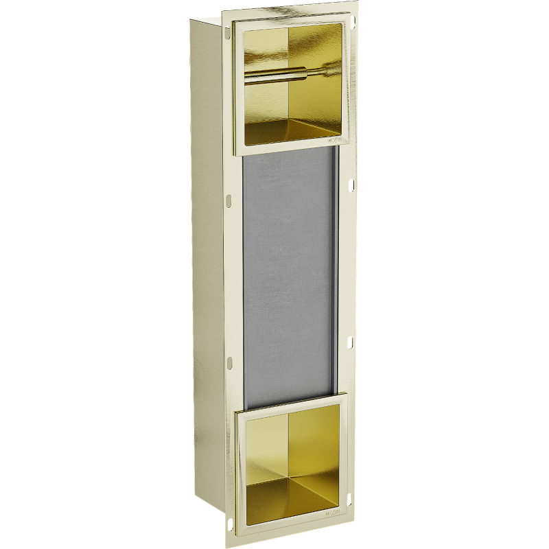 Mexen X-Wall-BP държач за тоалетна хартия с резерв, златен мат - 1954