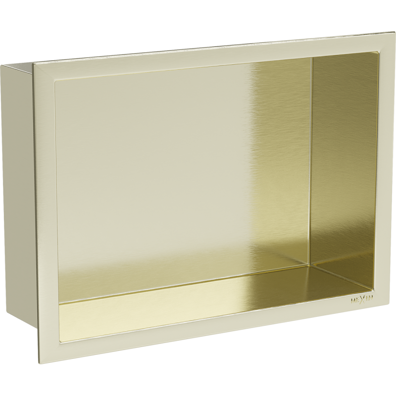 Mexen X-Wall-R нишова полица с яка 30 x 20 см, златиста четка - 1950302010