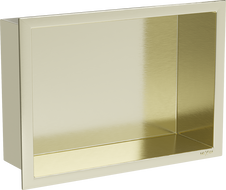 Mexen X-Wall-R вградена полица с фланец 30 x 20 см, златна четка - 1950302010