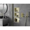 Mexen X-Wall-R нишова полица с яка 30 x 20 см, златиста четка - 1950302010
