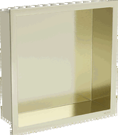 Mexen X-Wall-R нишова полица с рамка 30 x 30 см, златисто четкано - 1950303010