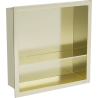 Mexen X-Wall-R стелаж за вграждане с рамка и полица 30 x 30 см, злато матирано - 1950303010S
