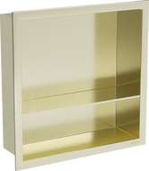 Mexen X-Wall-R нишева полица с яка и полица 30 x 30 см, златна четкована - 1950303010S
