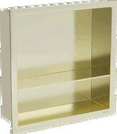 Mexen X-Wall-R стелаж за вграждане с рамка и полица 30 x 30 см, злато матирано - 1950303010S