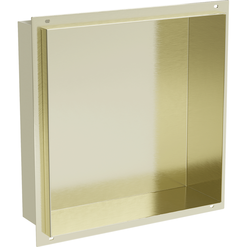 Mexen X-Wall-NR вградена полица без фланец 30 x 30 см, златна четкана - 1951303010