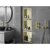 Mexen X-Wall-R стенна полка с ръб 30 x 30 см, златна - 1950303010