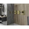 Mexen X-Wall-R стелаж за вграждане с рамка и полица 30 x 30 см, злато матирано - 1950303010S
