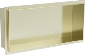 Mexen X-Wall-NR вдлъбната полица без фланец 45 x 20 см, злато четкано - 1951452010