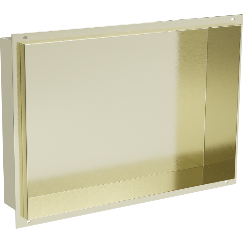 Mexen X-Wall-NR вградена полица без ръб 45 x 30 см, златиста четкана - 1951453010