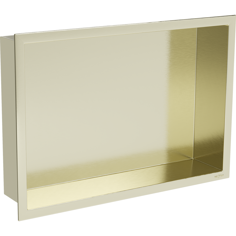 Mexen X-Wall-R вградена полица с яка 45 x 30 см, златно четкано - 1950453010