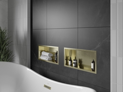 Mexen X-Wall-R стенен рафт с яка 45 x 20 см, златен - 1950452010