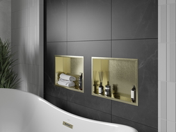 Mexen X-Wall-R вграден рафт с фланец 45 x 30 см, злато четка - 1950453010