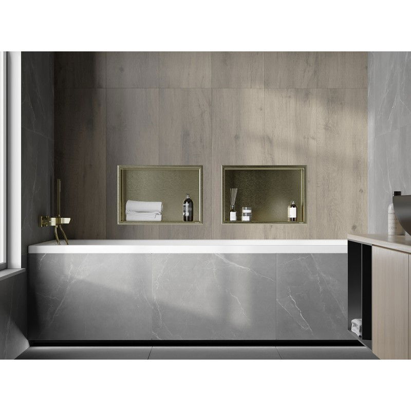 Mexen X-Wall-R вграден рафт с фланец 45 x 30 см, злато четка - 1950453010