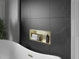 Mexen X-Wall-R вградена полица с облицовка 60 x 20 см, златиста матова - 1950602010