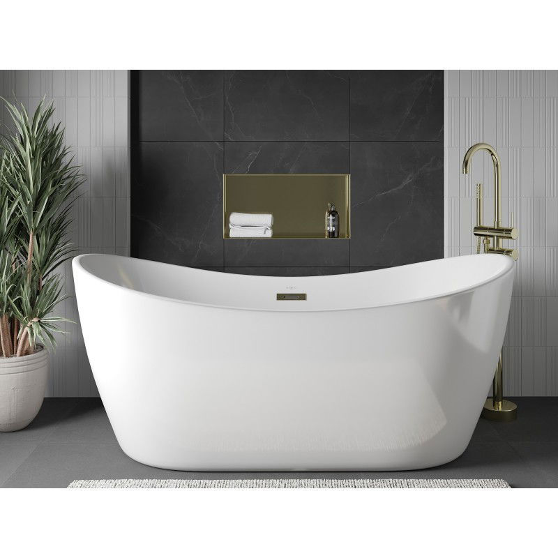 Mexen X-Wall-NR вдлъбната полица без фланец 60 x 30 см, златна четкана - 1951603010