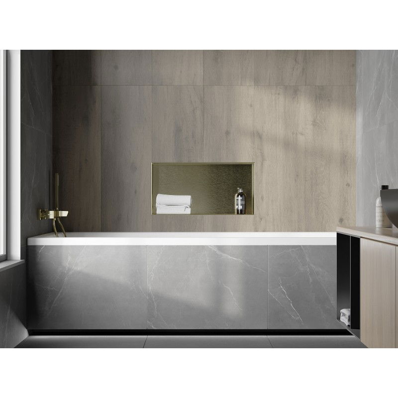 Mexen X-Wall-NR вдлъбната полица без фланец 60 x 30 см, златна четкана - 1951603010