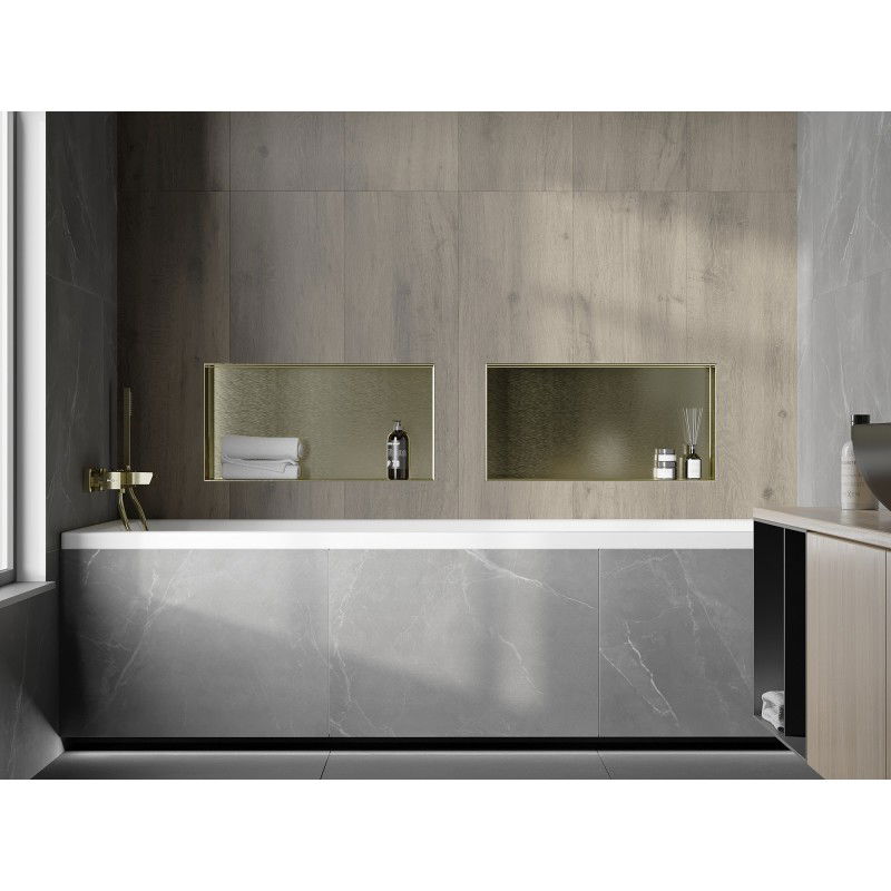 Mexen X-Wall-NR вдлъбната полица без фланец 60 x 30 см, златна четкана - 1951603010