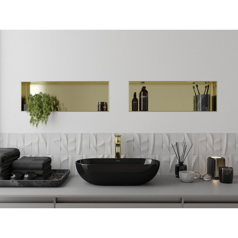 Mexen X-Wall-NR рафт без фланец 60 x 20 см, златисто четкан - 1951602010