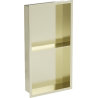 Mexen X-Wall-R вградена полица с фланец и полица 60 x 30 см, златна четкована - 1950603010S