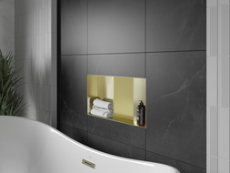 Mexen X-Wall-NR нишева рафт без фланец с рафт 60 x 30 см, злато четка - 1951603010S