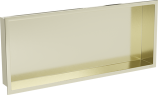 Mexen X-Wall-R нишева полица с маншет 75 x 30 cm, златна четкана - 1950753010