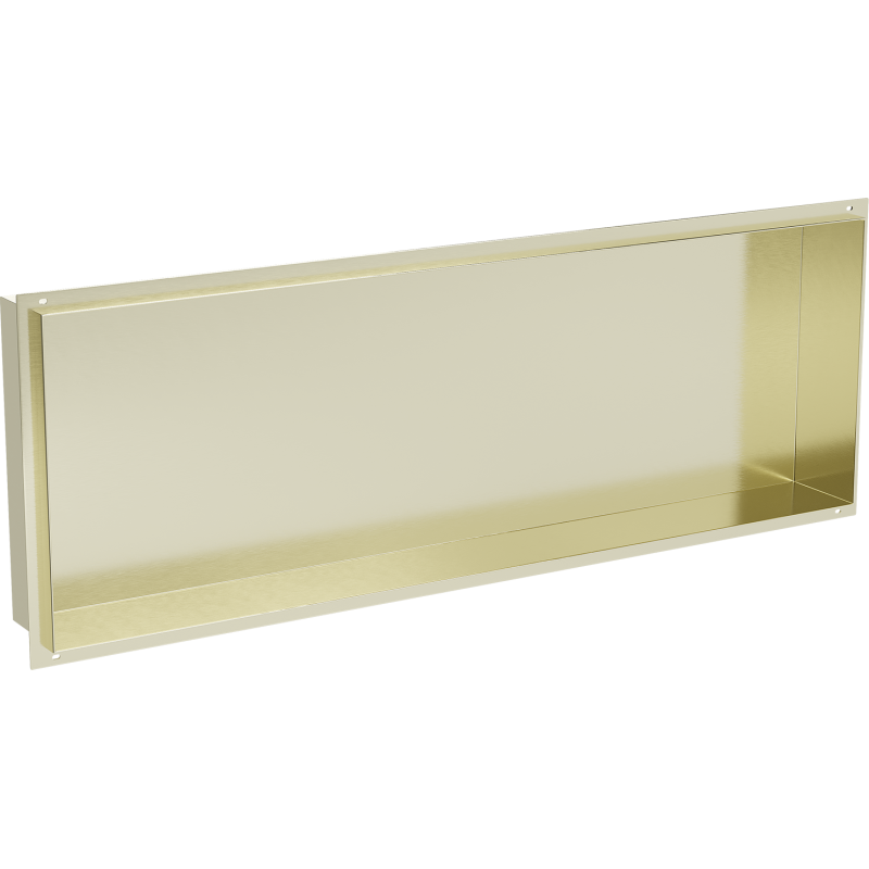 Mexen X-Wall-NR нишова полица без фланец 90 x 30 см, златна четкана - 1951903010