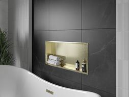 Mexen X-Wall-R вътрешна полка с яка 75 x 30 см, златна - 1950753010