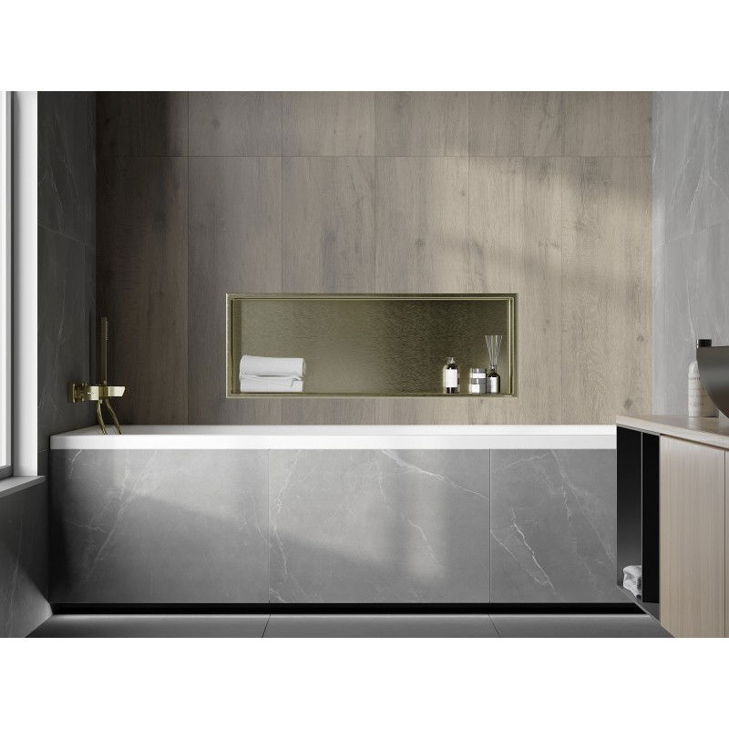 Mexen X-Wall-R нишева полица с яка 90 x 30 см, злато четкано - 1950903010