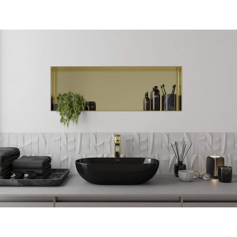 Mexen X-Wall-NR рафт без рамка 90 x 30 см, злато четкано - 1951903010