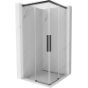 Mexen Rox Duo плъзгаща се душ кабина 85 x 85 см, прозрачна, черна - 8C2D-085-085-70-00