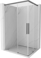 Mexen Rox Duo плъзгаща се душ кабина 90 x 80 см, прозрачна, gun metal - 8C2D-090-080-95-00