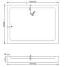 Mexen Apia плъзгаща се душ кабина 100 x 80 см, прозрачна, черна + корито Rio - 840-100-080-70-00-4510