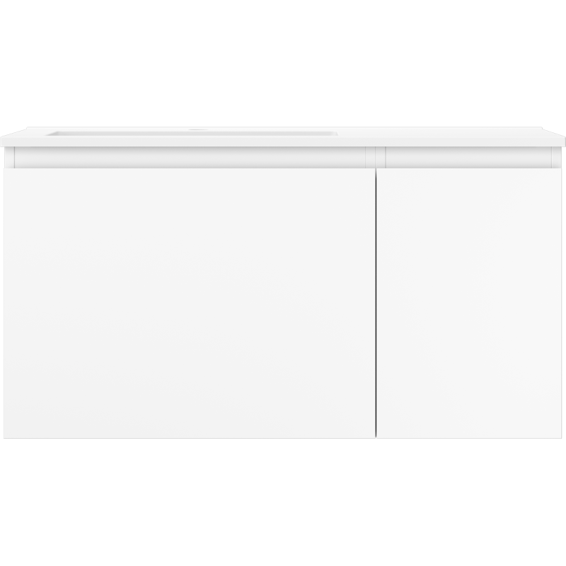 Mexen Orio шкаф за баня 90 см с мивка Otis лява, 1S, 1D, бяла мат - 91A13-09047-3-BBFF01-W18L01
