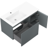 Mexen Orio шкаф за баня 90 см с мивка Otis ляв, 1S, 1D, мат графит/мат бял