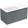 Mexen Orio шкаф за баня 90 см с мивка Otis ляв, 1S, 1D, мат графит/мат бял