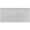 Mexen Orio шкаф за баня 100 см с мивка Otis ляв, 1S, 1D, сив мат/бял мат