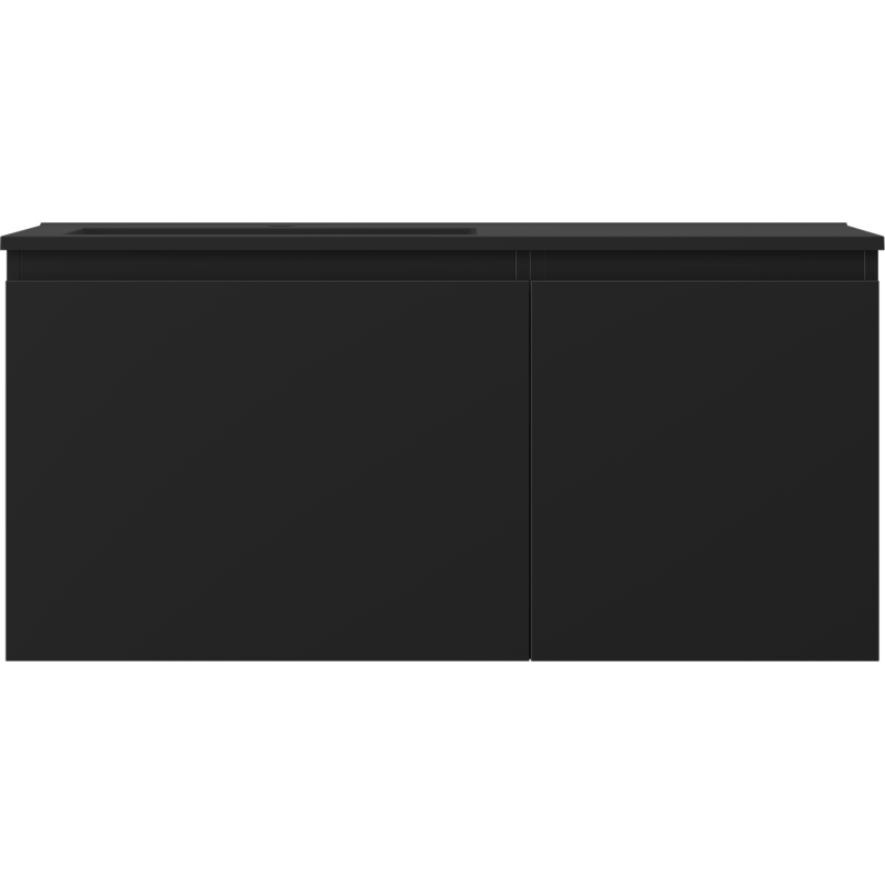 Mexen Orio шкафче за баня 100 см с мивка Otis ляво, 1S, 1D, черно матово - 91A13-10047-3-BBFF71-W18L71