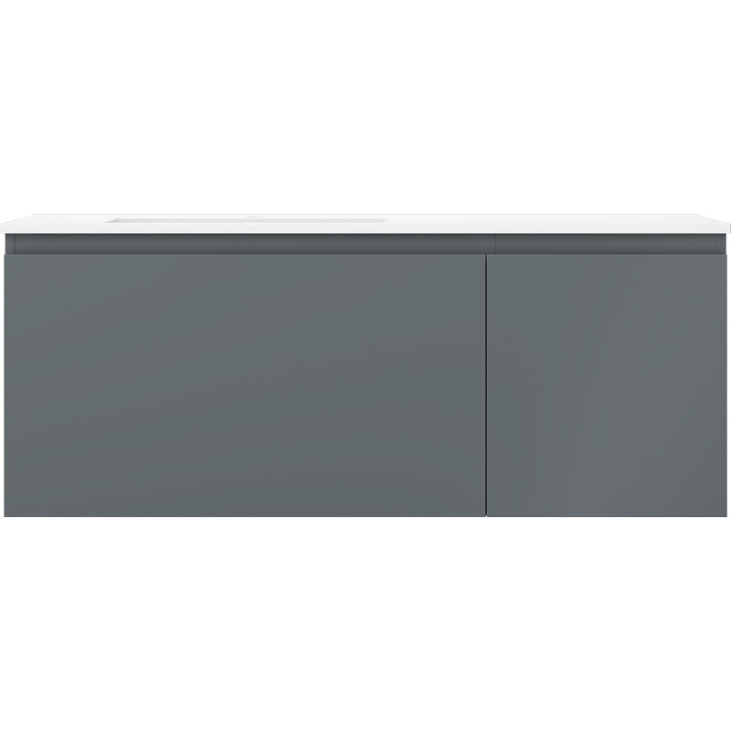Mexen Orio шкаф за баня 120 cm с мивка Otis лява, 1S, 1D, графит мат/бял мат