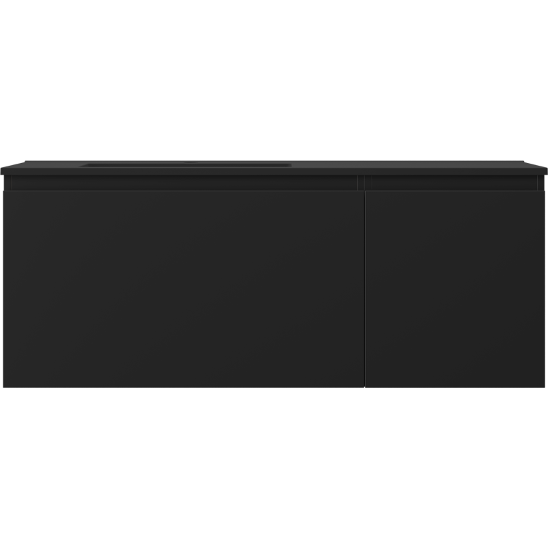 Mexen Orio шкаф за баня 120 см с мивка Отис лява, 1S, 1D, черна мат - 91A13-12047-3-BBFF71-W18L71