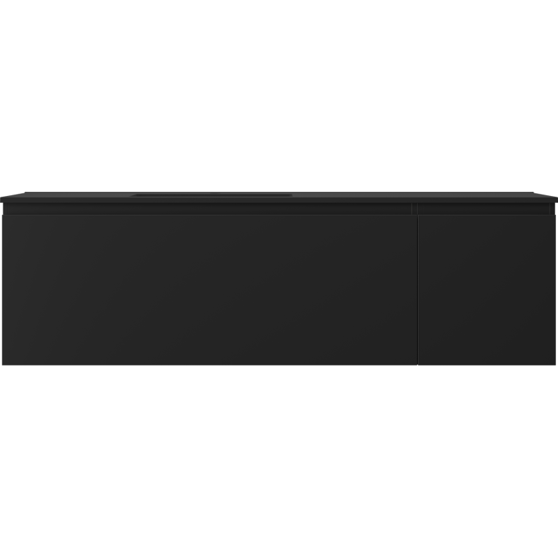 Mexen Orio шкаф за баня 160 см с мивка Otis лява, 1S, 1D, черен мат - 91A13-16047-3-BBFF71-W18L71