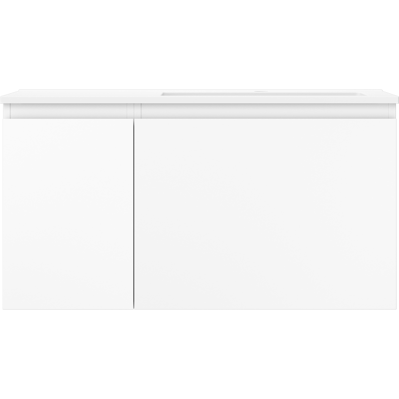 Mexen Orio баня шкаф 90 см с мивка Otis дясна, 1S, 1D, бял мат - 91A13-09047-3-BBFF01-W18P01