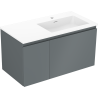 Mexen Orio баня шкафче 90 см с мивка Otis дясна, 1S, 1D, графит мат/бял мат - 91A13-09047-3-BBFF66-W18P01