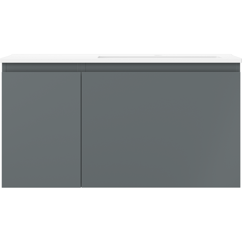 Mexen Orio баня шкафче 90 см с мивка Otis дясна, 1S, 1D, графит мат/бял мат - 91A13-09047-3-BBFF66-W18P01