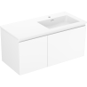 Mexen Orio шкаф за баня 100 см с мивка Otis дясна, 1S, 1D, бял мат - 91A13-10047-3-BBFF01-W18P01