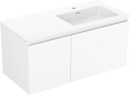 Mexen Orio шкаф за баня 100 см с мивка Otis дясна, 1S, 1D, бял мат - 91A13-10047-3-BBFF01-W18P01
