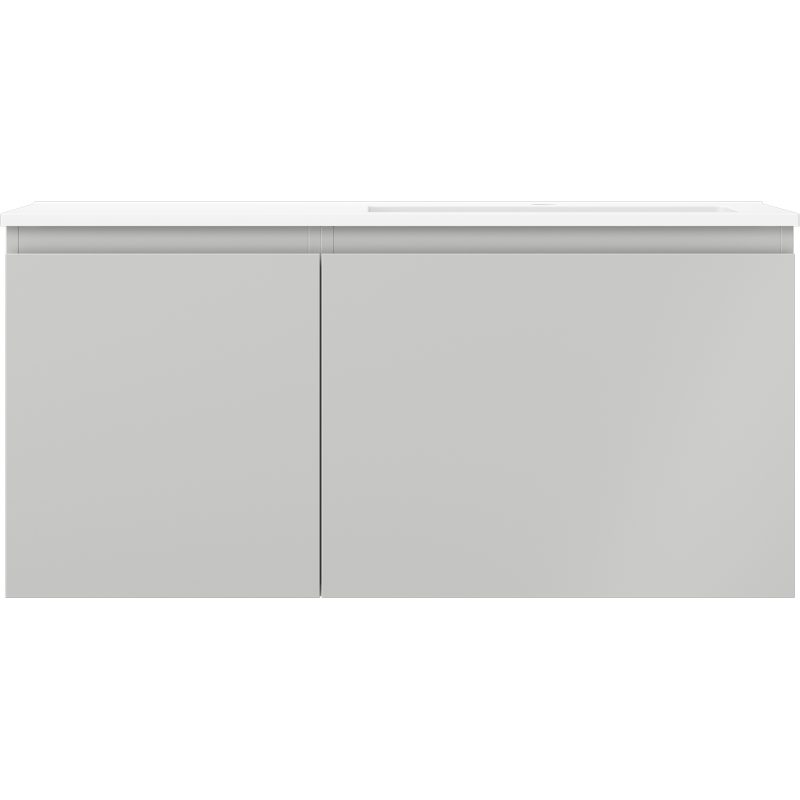 Mexen Orio баня шкаф 100 см с мивка Otis дясна, 1S, 1D, сив мат/бял мат - 91A13-10047-3-BBFF62-W18P01