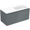 Mexen Orio шкаф за баня 100 см с мивка Otis дясна, 1S, 1D, графит мат/бял мат - 91A13-10047-3-BBFF66-W18P01